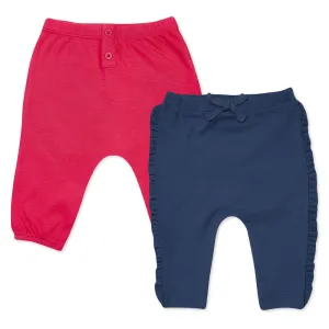 2-Pack Organic Cotton Rose Pink & Navy Pant