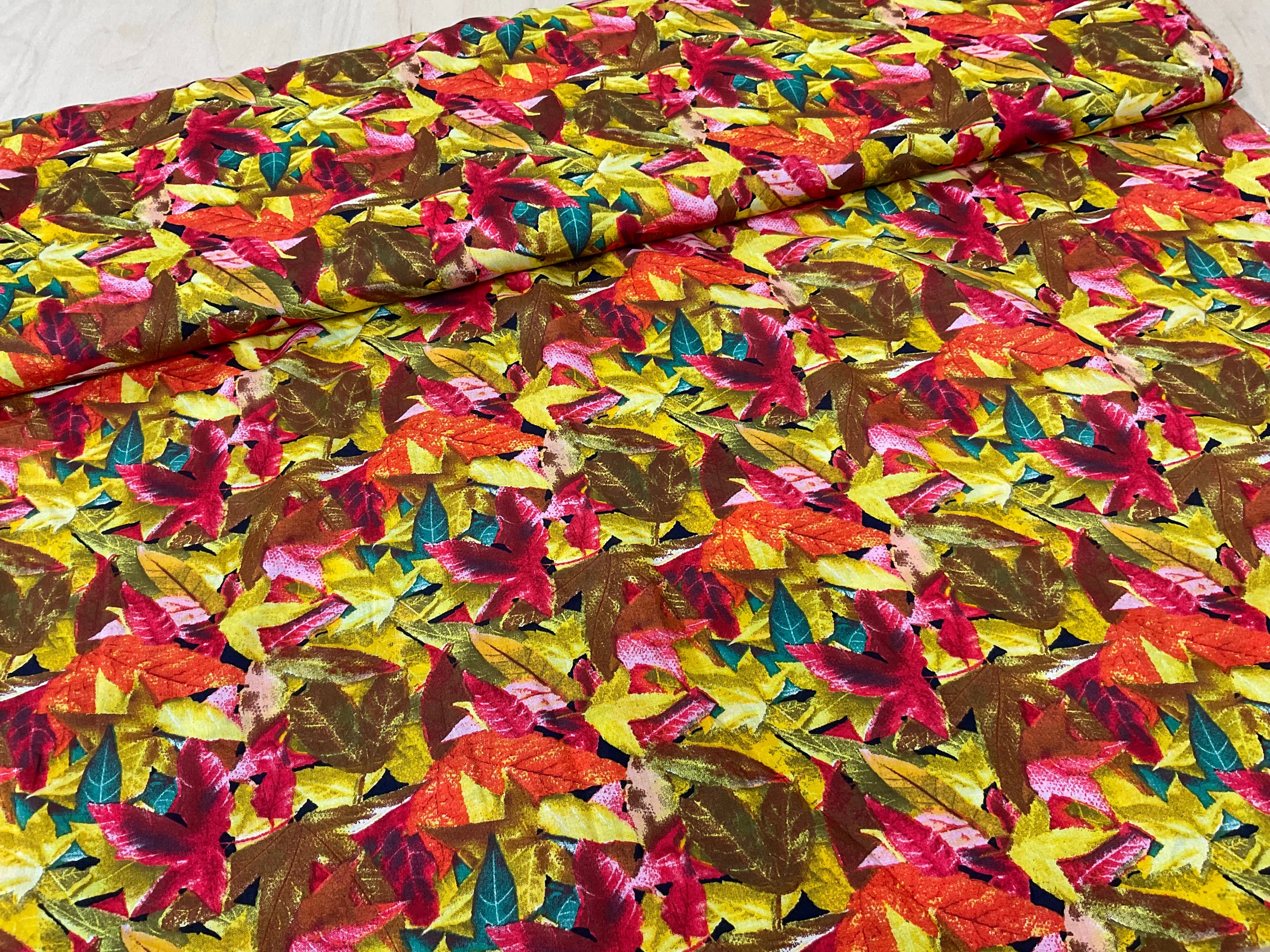 Autumn Leaves Viscose