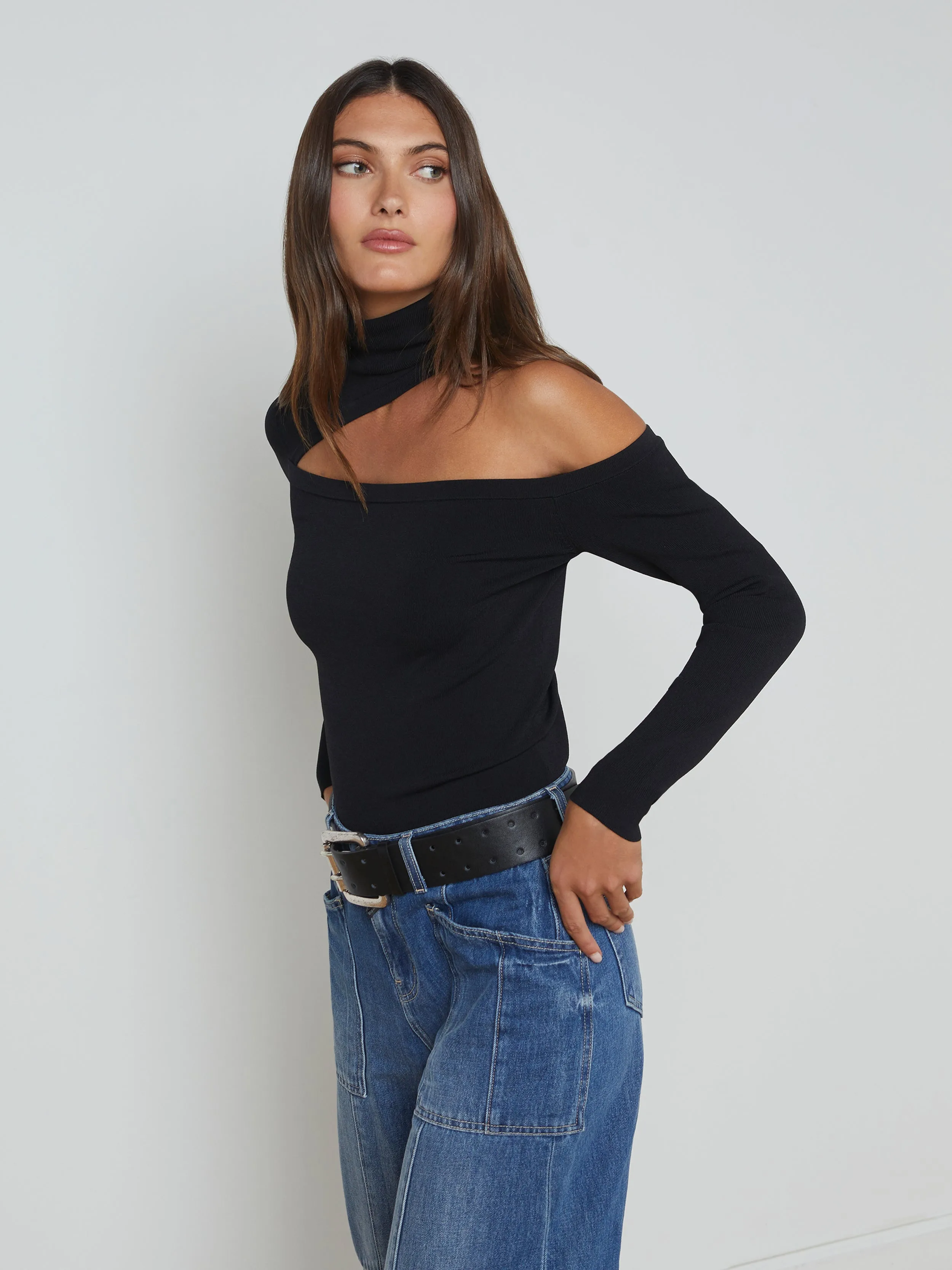 Azia Cutout Turtleneck