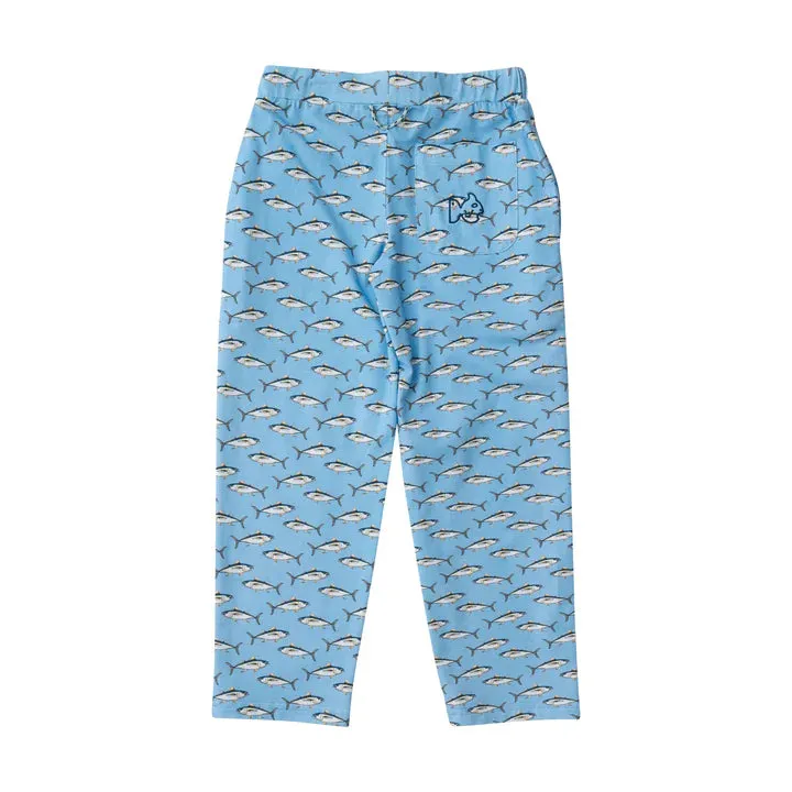 Blue Fish Print Lounge Pant