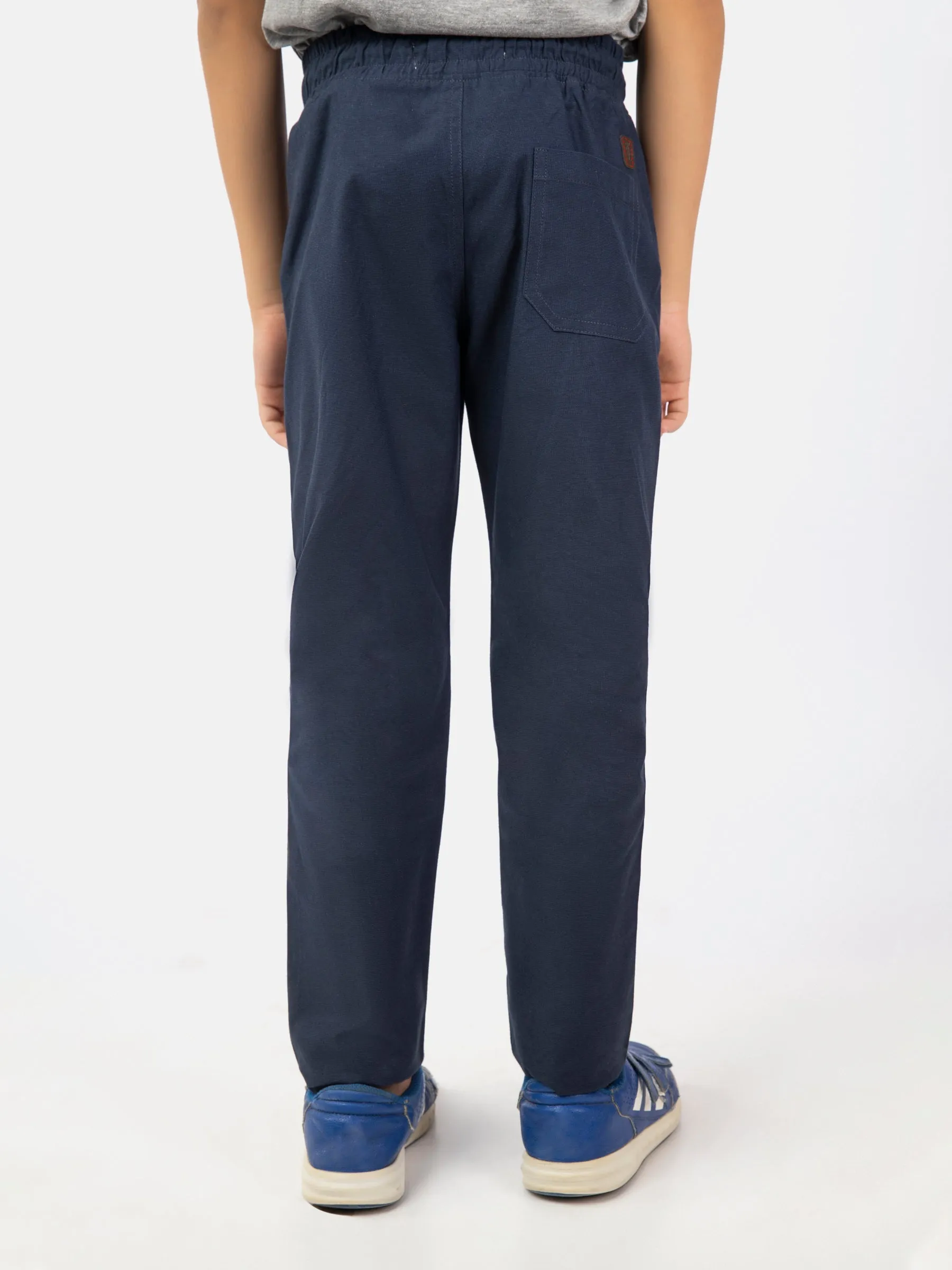 Blue Structured Jogger Pant