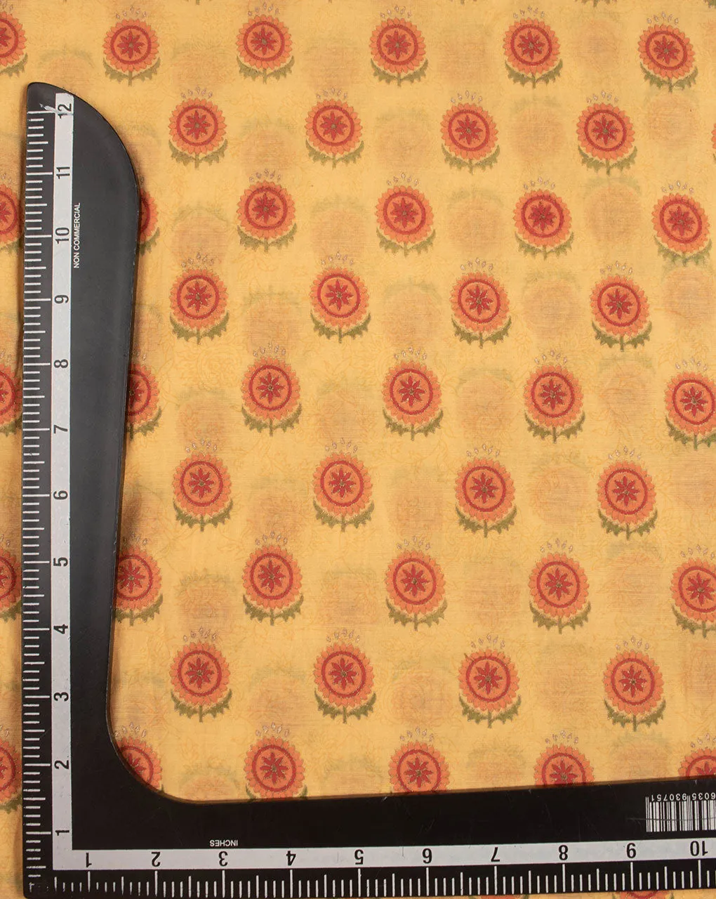 Booti Foil Hand Block Chanderi Fabric