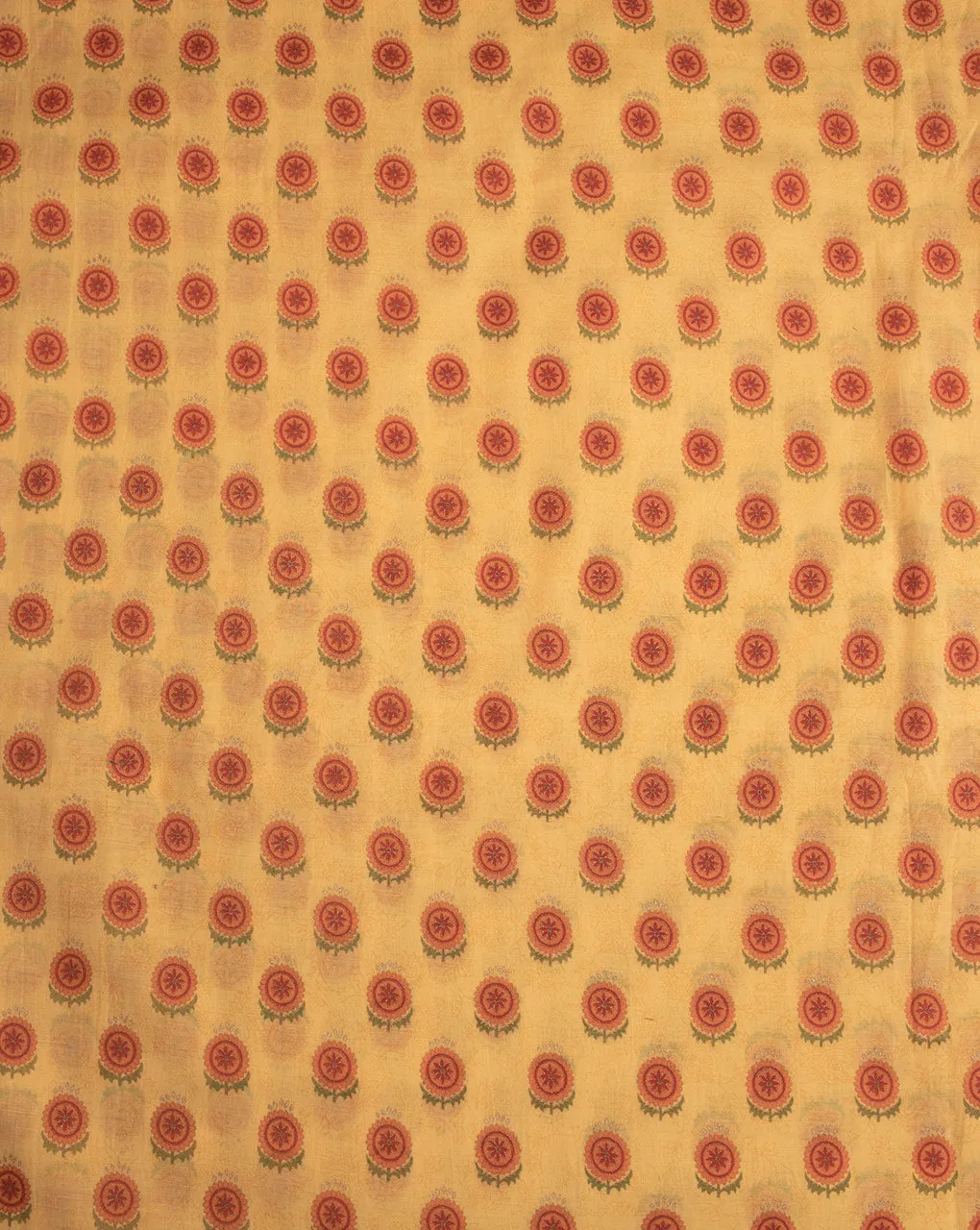 Booti Foil Hand Block Chanderi Fabric