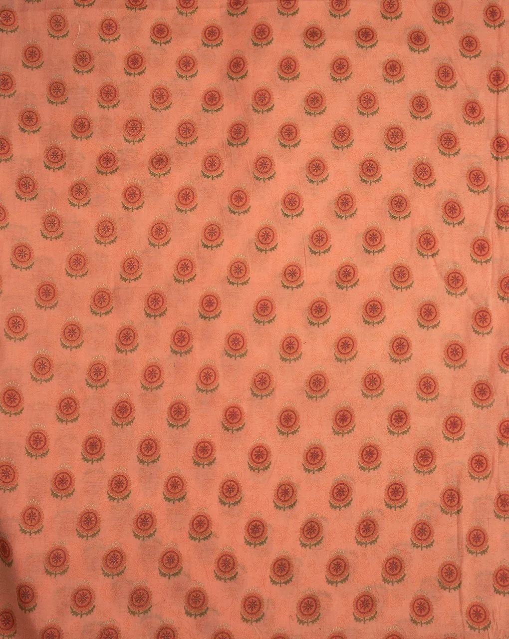 Booti Foil Hand Block Chanderi Fabric