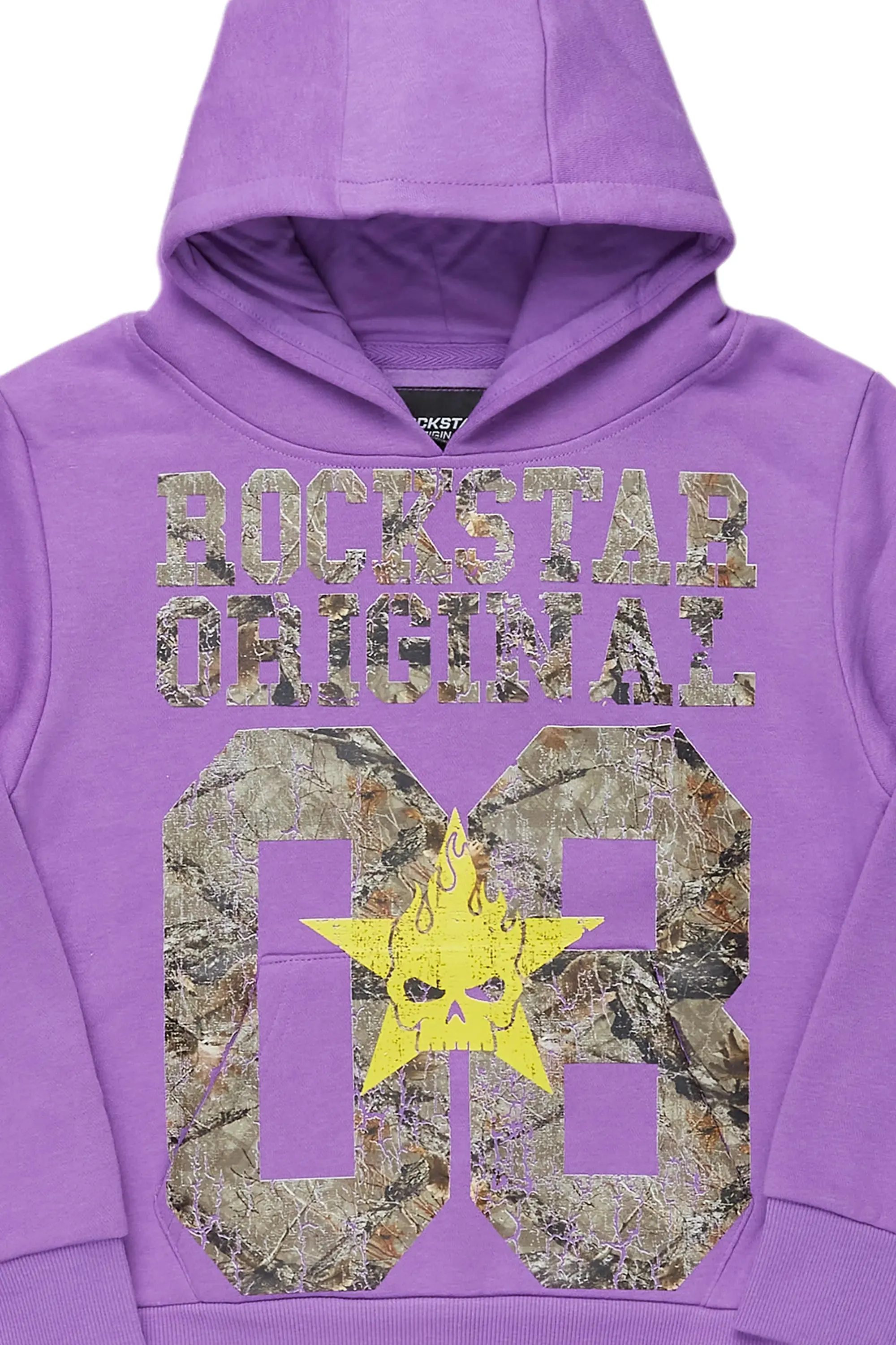 Boys Abbel Purple Graphic Hoodie