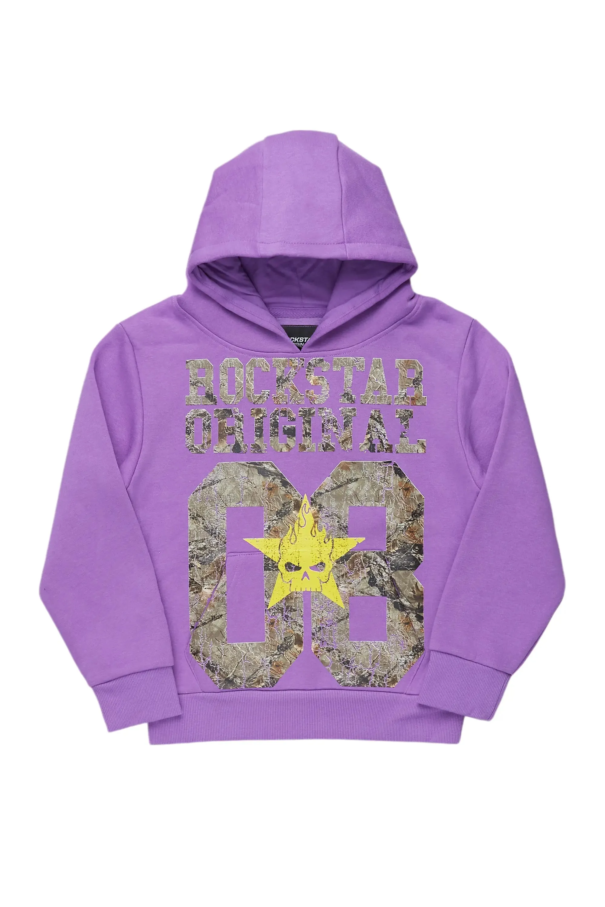 Boys Abbel Purple Graphic Hoodie