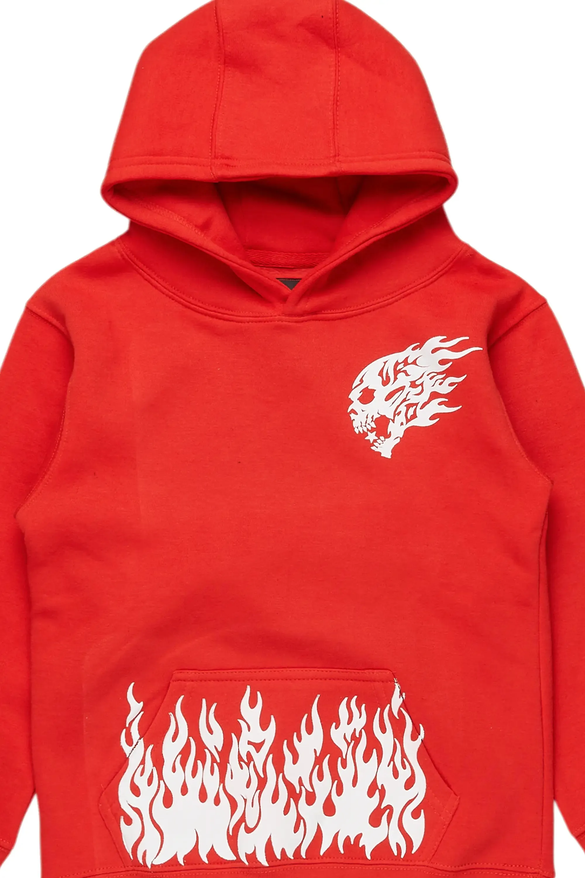 Boys Bubble Red Graphic Hoodie