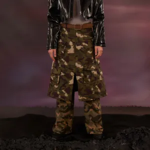 Camo Skirt Overlay Pants