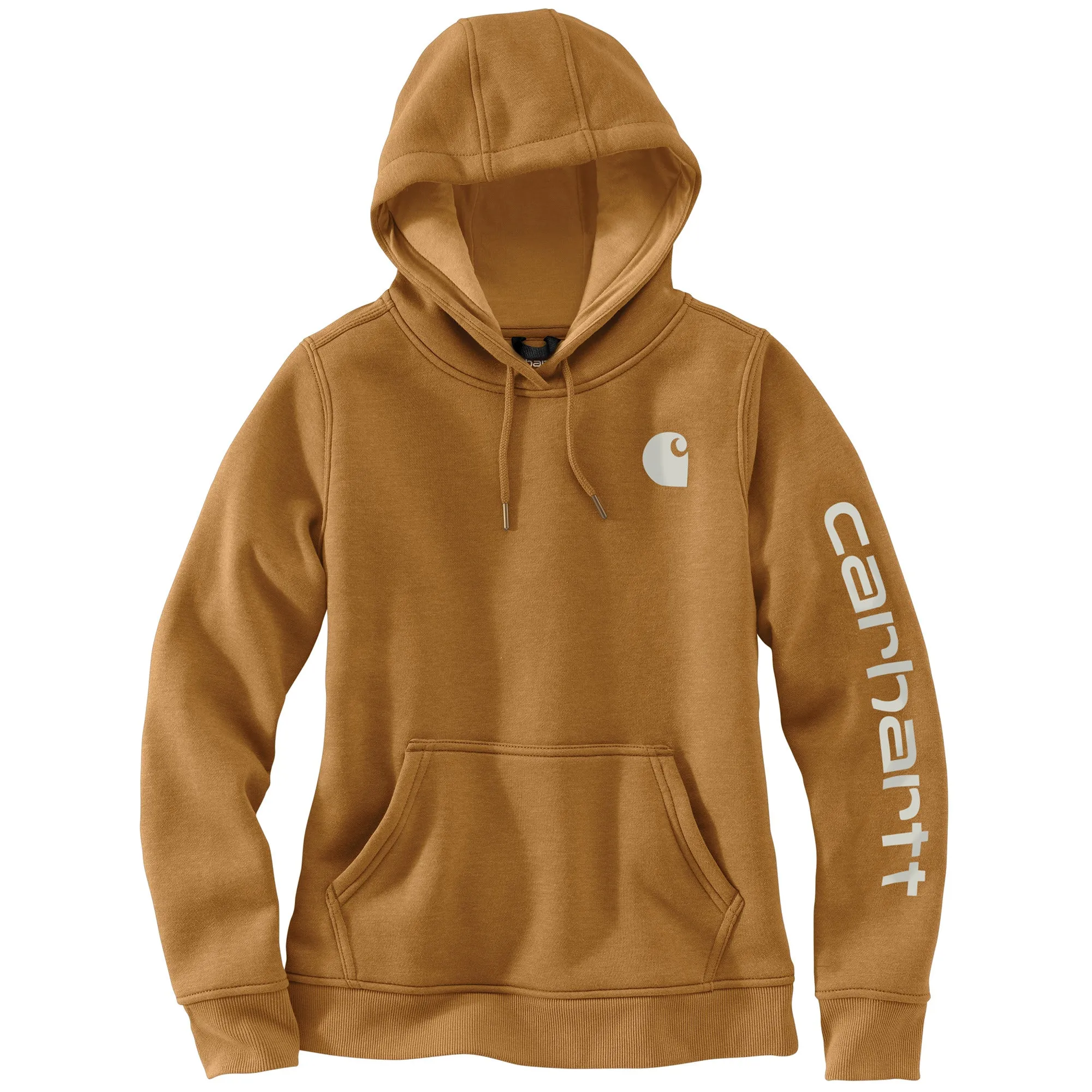 Carhartt Women's Clarksburg Graphic Sleeve Hoodie_Carhartt Brown