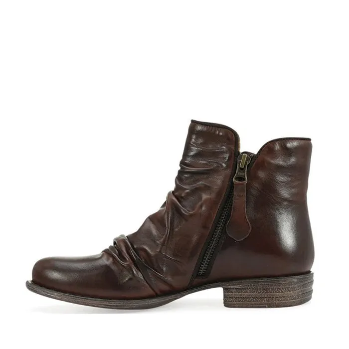 EOS Willet Leather Dress Or Casual Boot - Chestnut- Dark-Brown LAST ONE