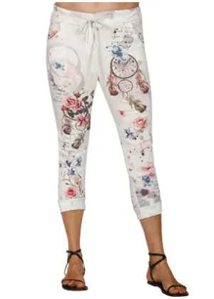 E'Talia Patterned Stretch Pants