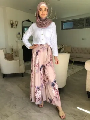 Floral Wide Leg Pants