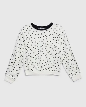 Girls Mini Hearts Sweatshirt