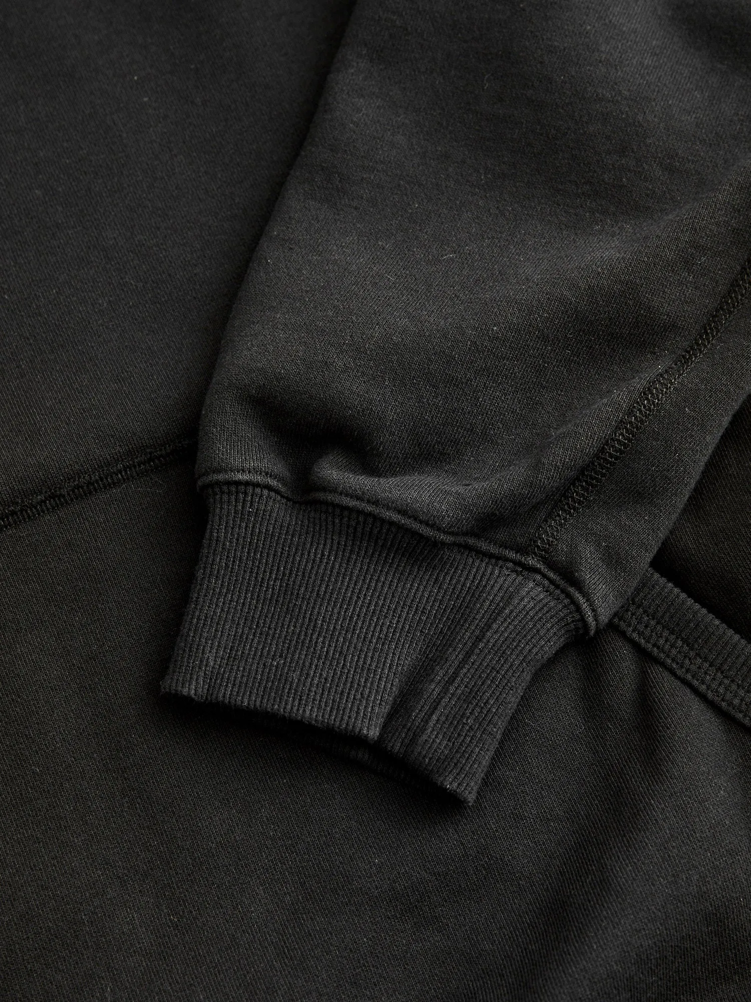 Heavyweight Fleece Relaxed Pullover Hoodie in Black