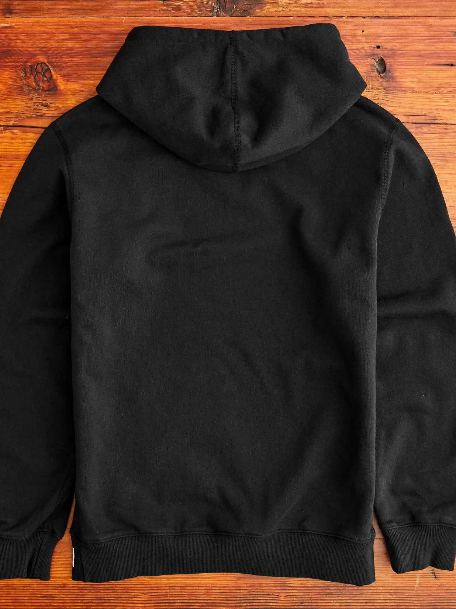 Heavyweight Fleece Relaxed Pullover Hoodie in Black