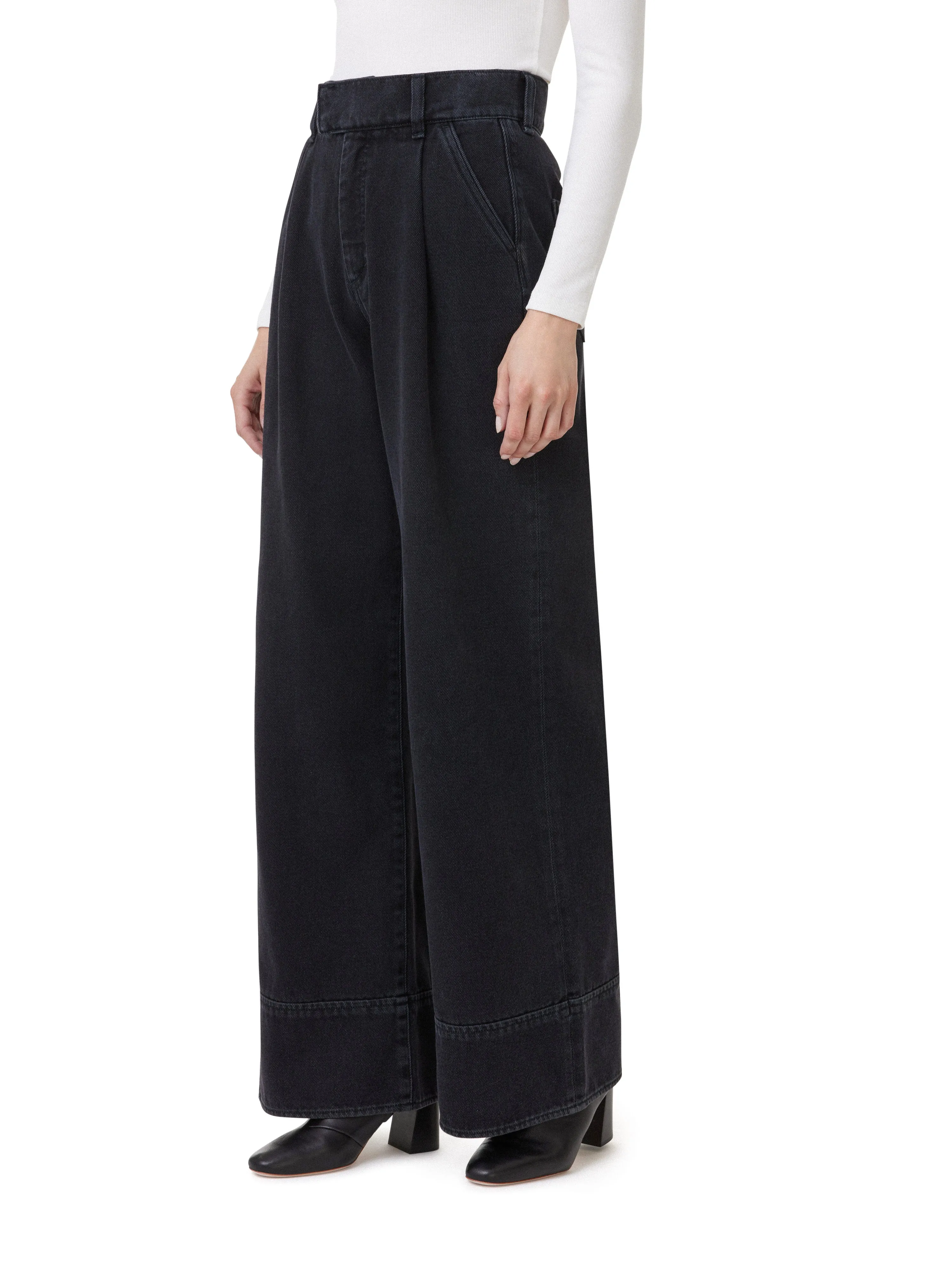 High Rise Pleated Palazzo Pants