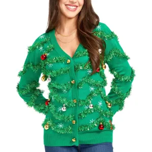 Holiday Sweater With Reindeer And Snowflake Design