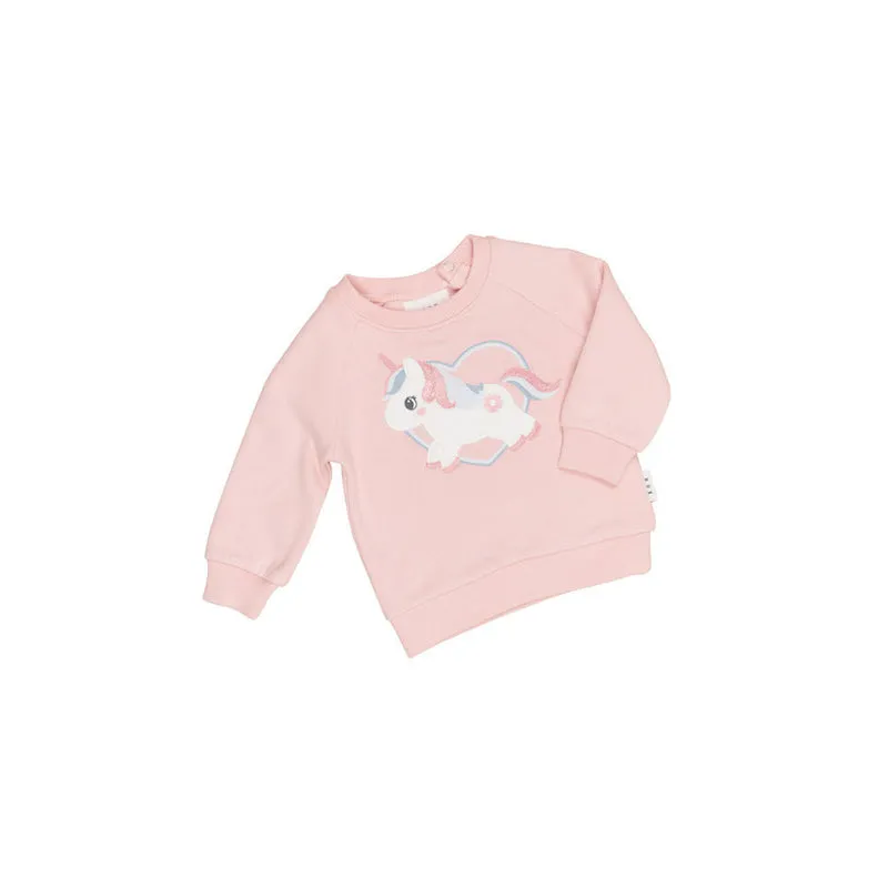 Huxbaby Unicorn Heart Sweatshirt - Fleece