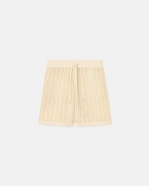 Jael - Paper-Crochet Shorts - Creme