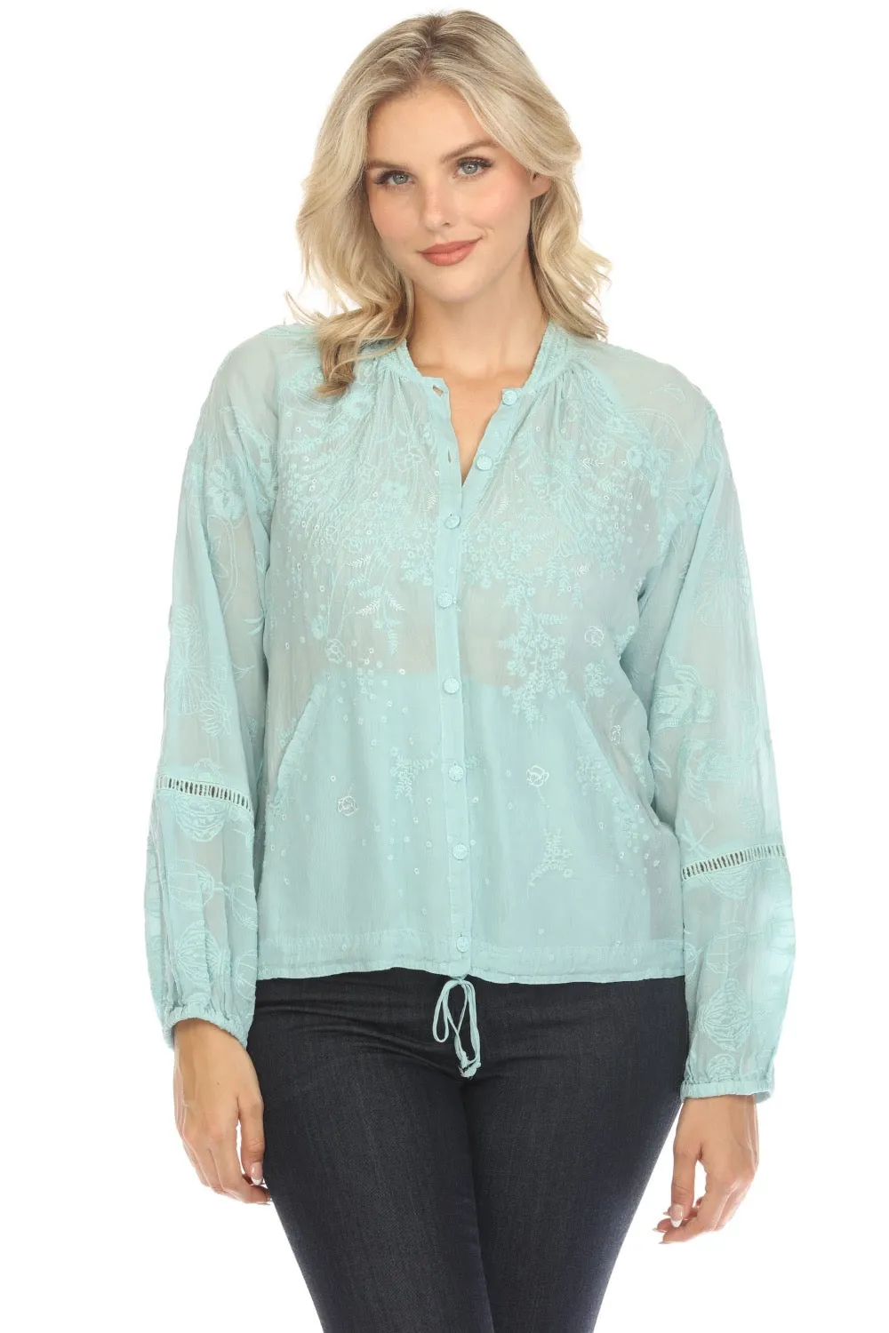 Johnny Was Gwyn Meadow Embroidered Jacket C40924 Boho Chic