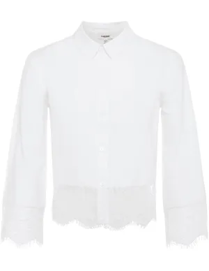 L'Agence Levo Lace Trim Shirt