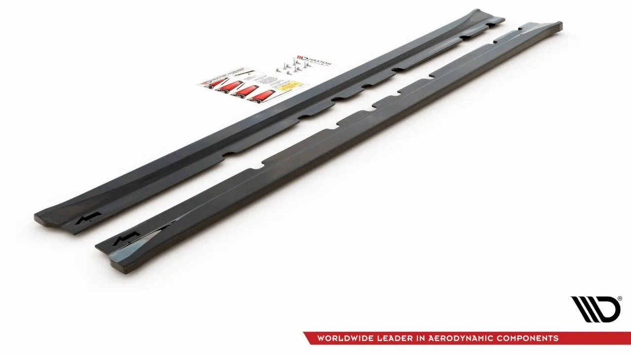 Maxton Design - SIDE SKIRTS DIFFUSERS MITSUBISHI LANCER MK8 (2007-2016)