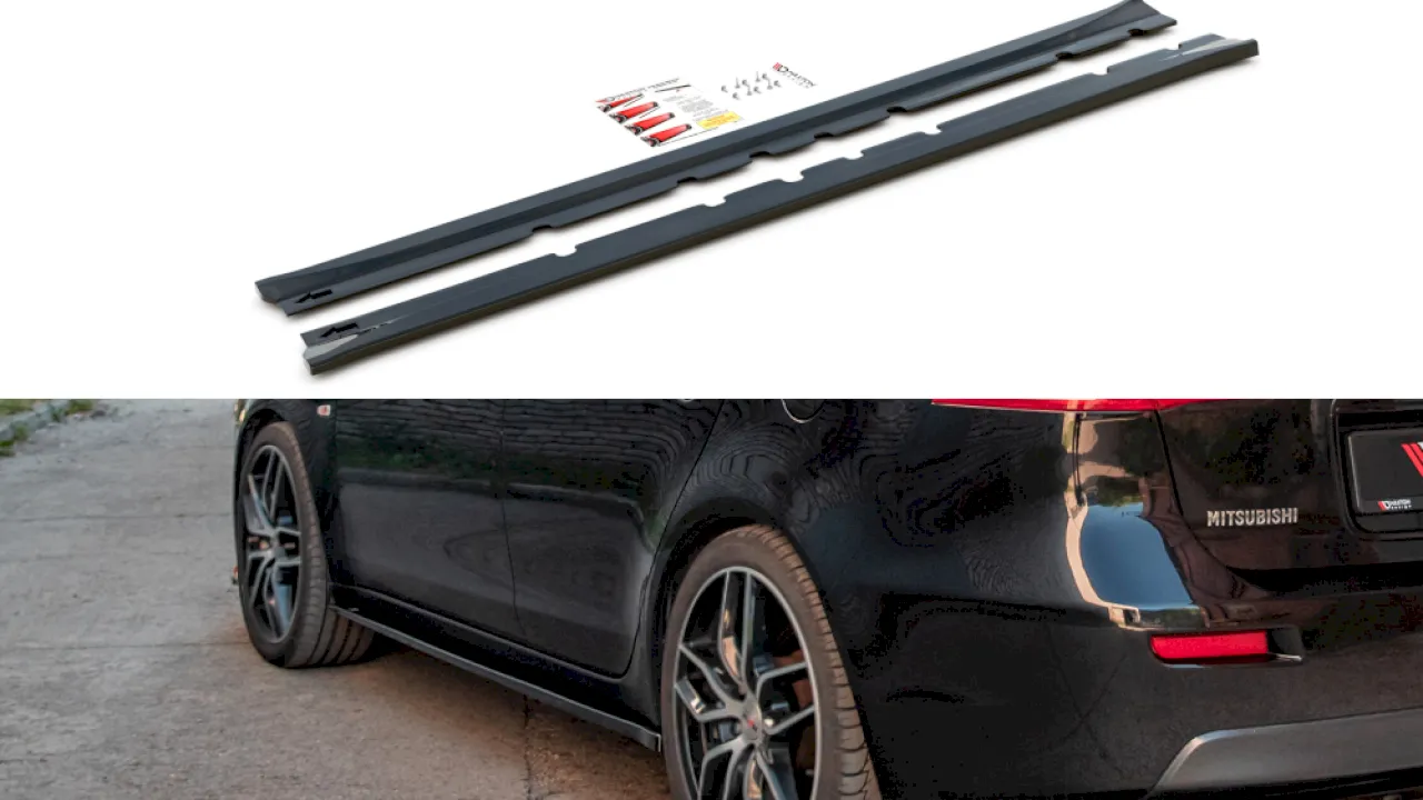 Maxton Design - SIDE SKIRTS DIFFUSERS MITSUBISHI LANCER MK8 (2007-2016)