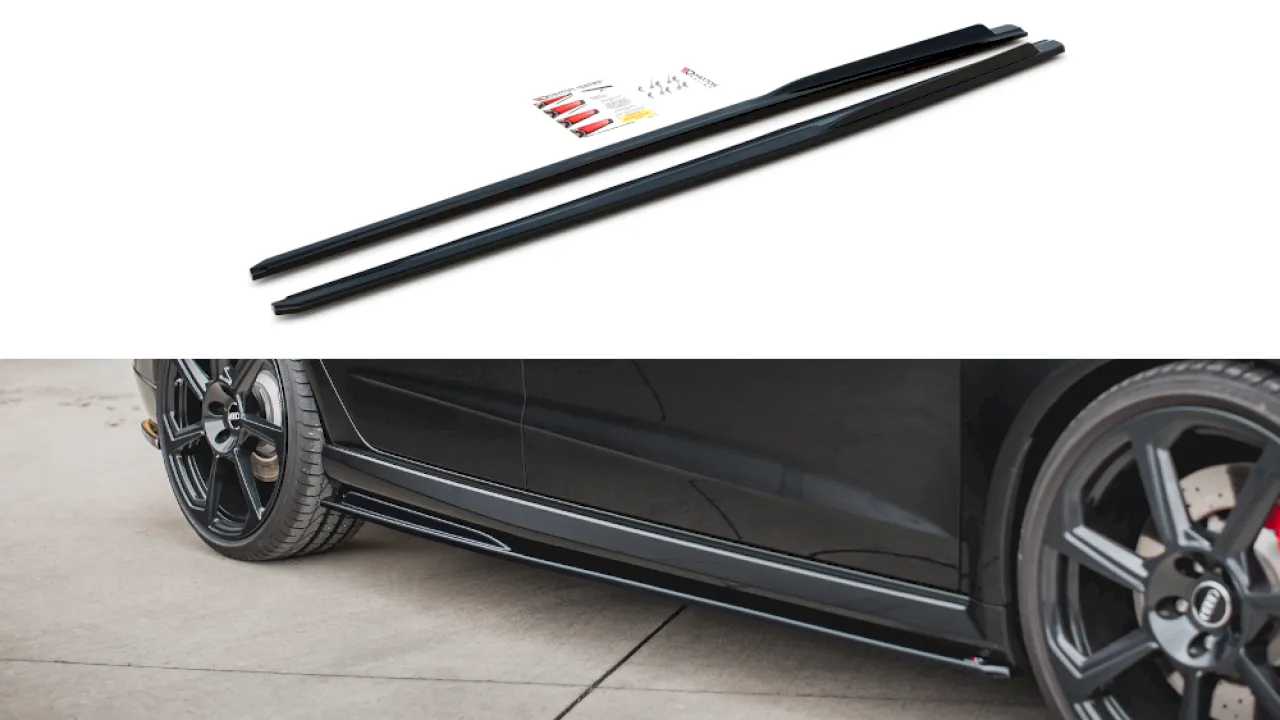 Maxton Design - SIDE SKIRTS DIFFUSERS V.2 AUDI RS3 8V SPORTBACK FACELIFT (2017-UP)