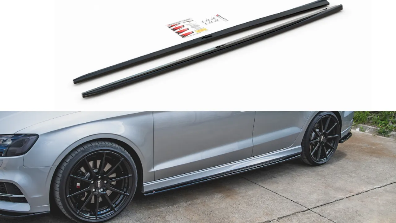 Maxton Design - SIDE SKIRTS DIFFUSERS V.2 AUDI S3 SEDAN 8V FACELIFT (2016-2020)