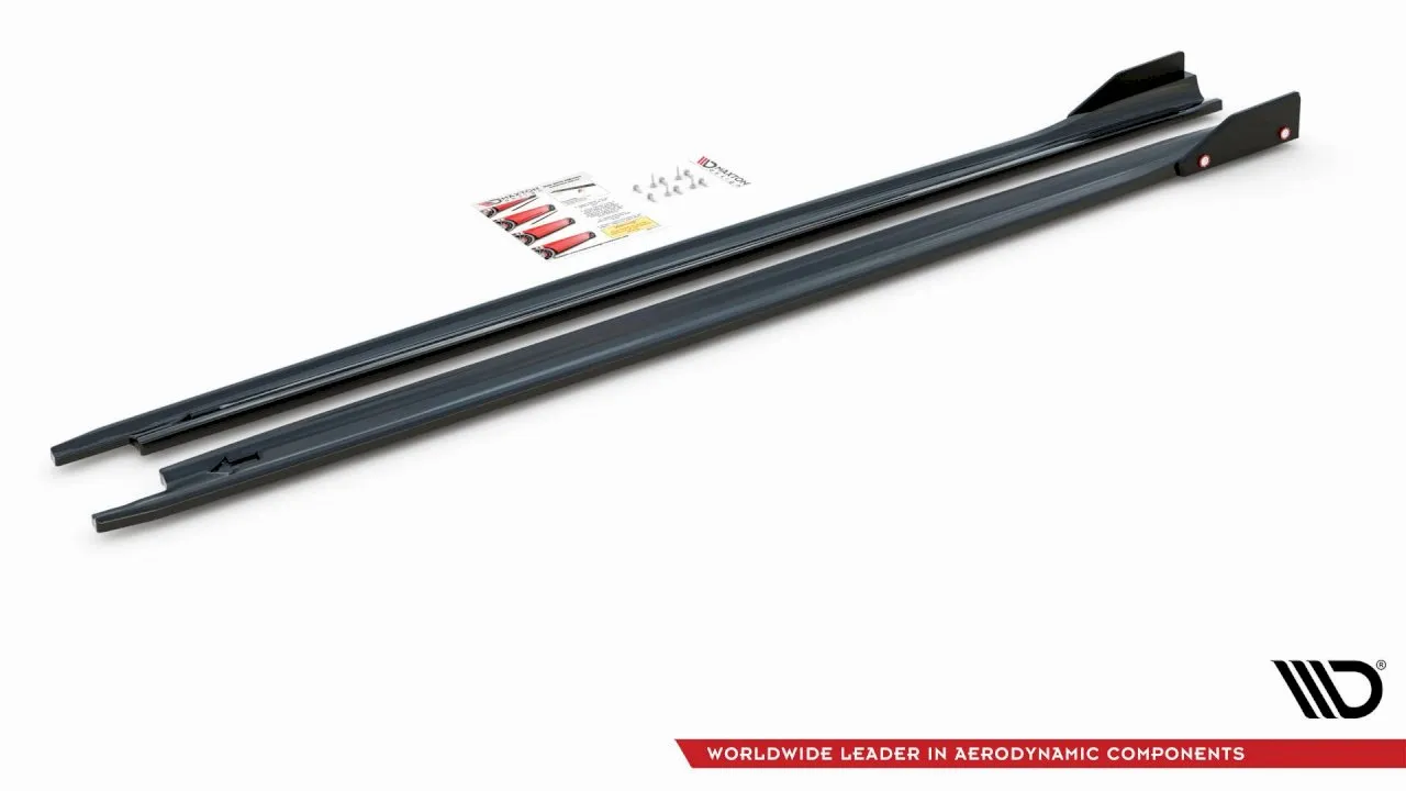 Maxton Design - SIDE SKIRTS DIFFUSERS V.2   FLAPS SKODA OCTAVIA RS MK4