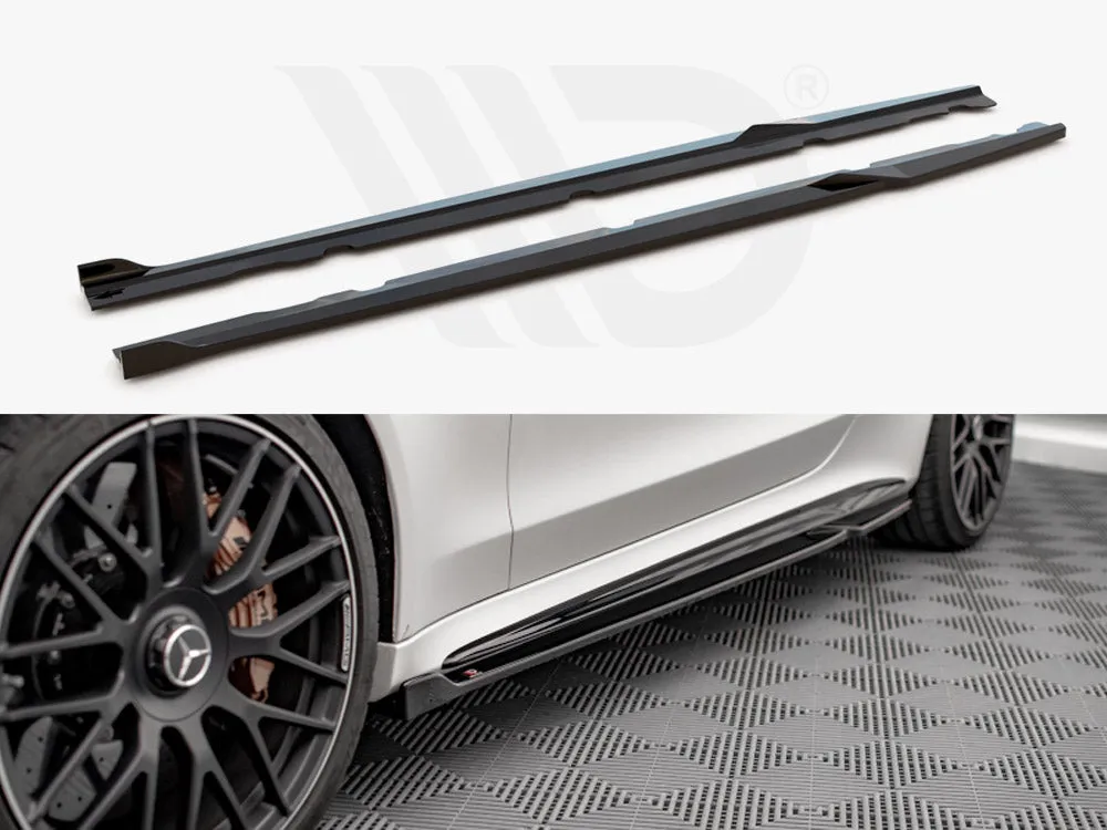 Maxton Design - SIDE SKIRTS DIFFUSERS V.2 MERCEDES-AMG C 63AMG COUPE C205 FACELIFT (2018-2021)