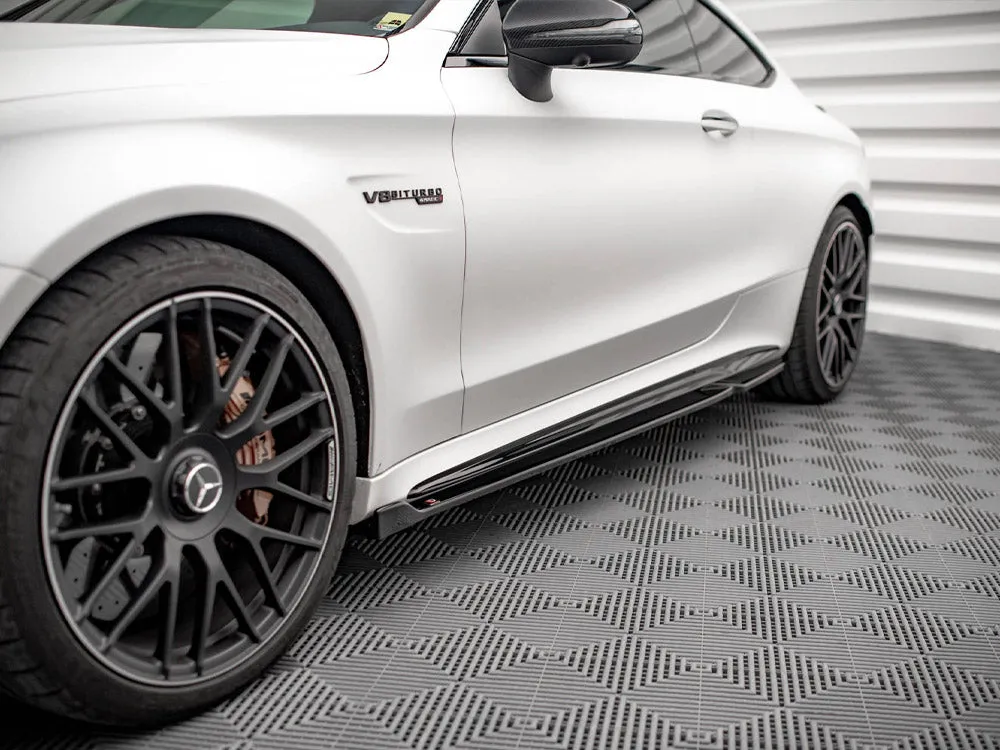 Maxton Design - SIDE SKIRTS DIFFUSERS V.2 MERCEDES-AMG C 63AMG COUPE C205 FACELIFT (2018-2021)