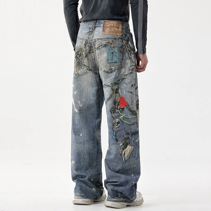 Men's Trendy Hip-Hop Jeans - Loose Fit