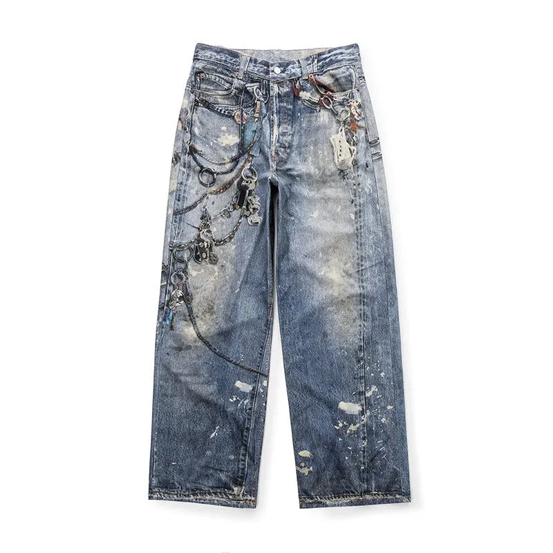 Men's Trendy Hip-Hop Jeans - Loose Fit