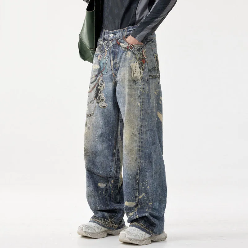 Men's Trendy Hip-Hop Jeans - Loose Fit