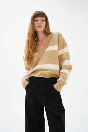 Morjana Sweater - Camel Stripe