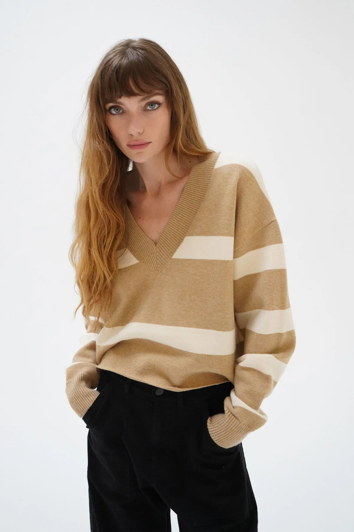 Morjana Sweater - Camel Stripe