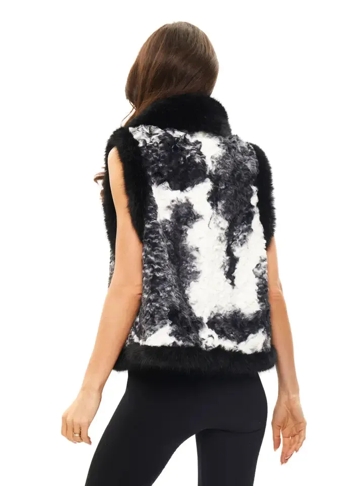 Multi Color Faux Fur Vest