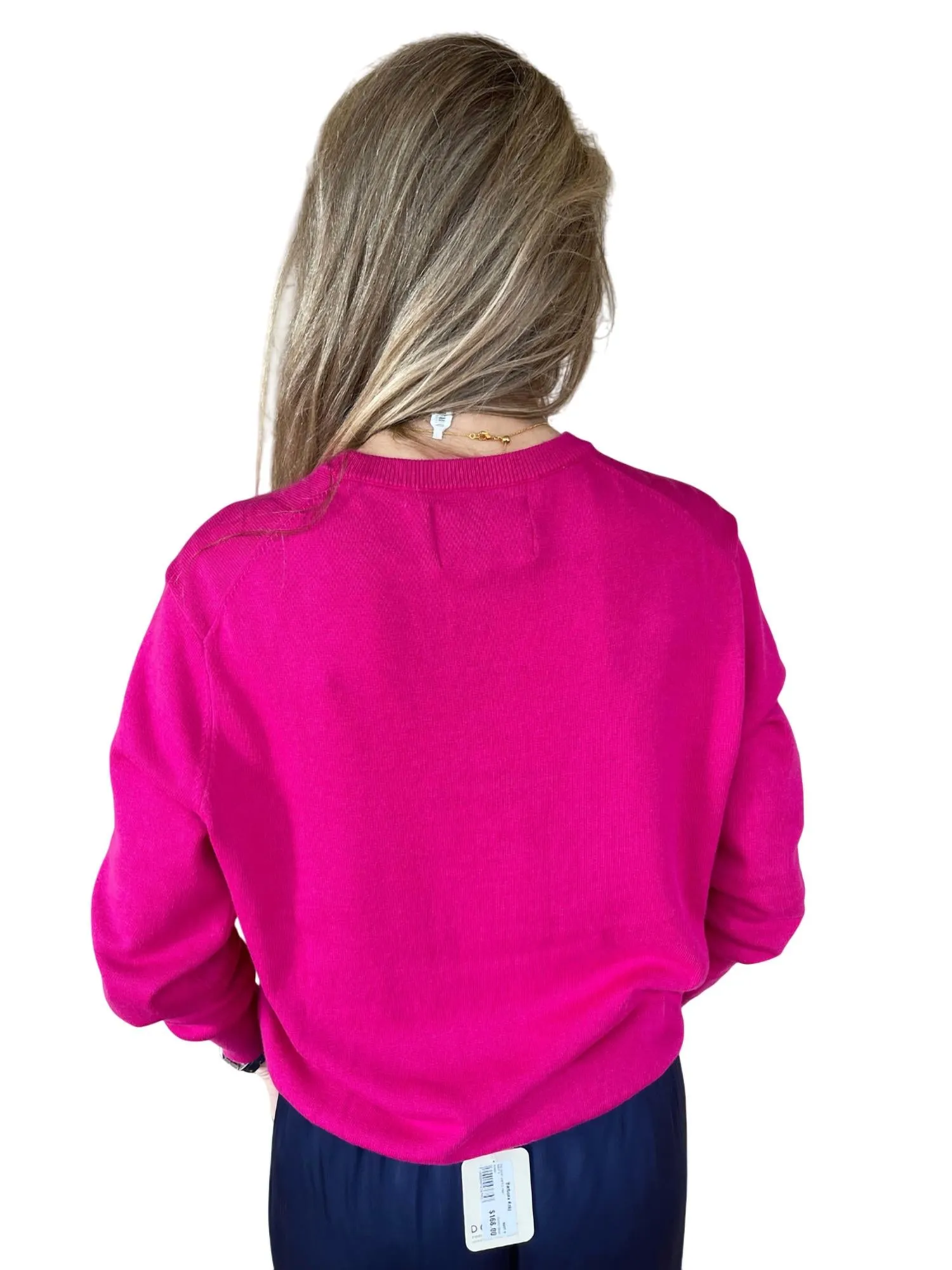 "magic In The Air" Crew Sweater In Fuchsia Rose