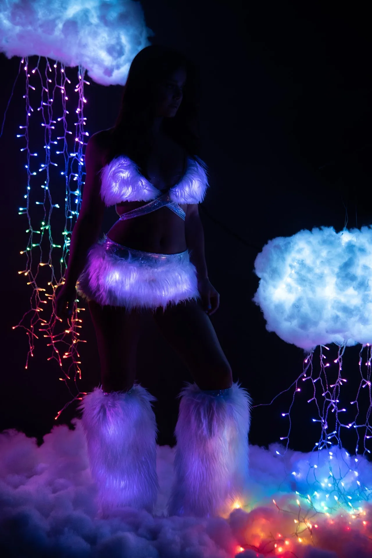 Rave FF427 - Faux Fur Light-Up Skirt - J. Valentine