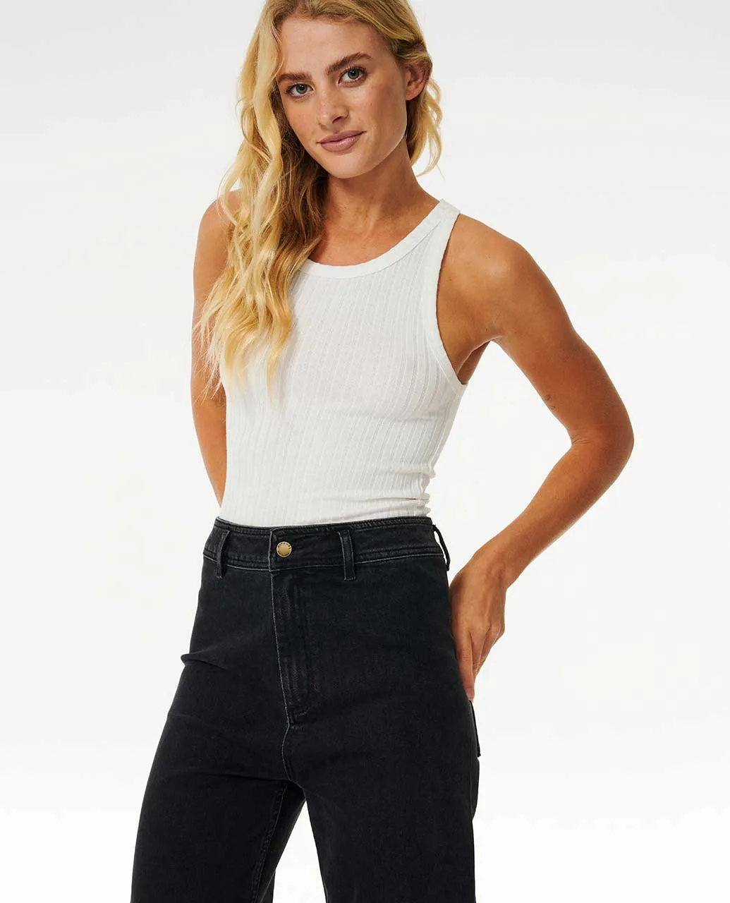 Rip Curl Holiday Denim Pants-Washed Black