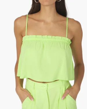 Ruffle Cami Top Sharp Green