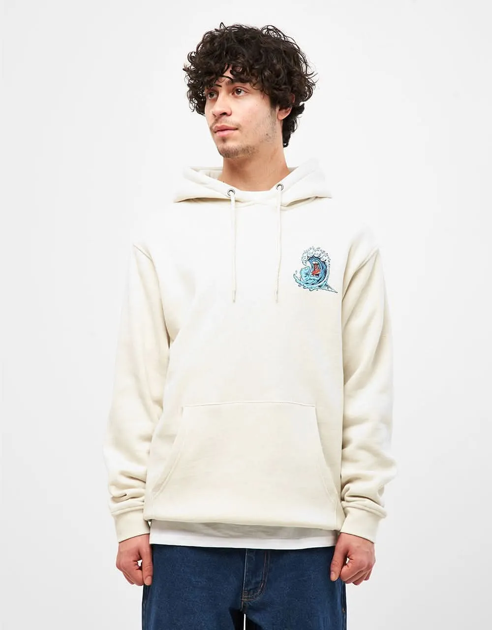 Santa Cruz Screaming Wave Pullover Hoodie - Light Grey