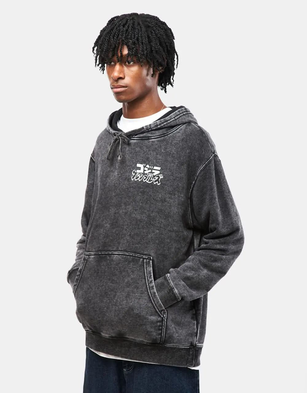 Santa Cruz x Godzilla Hand Heavyweight Pullover Hoodie - Black