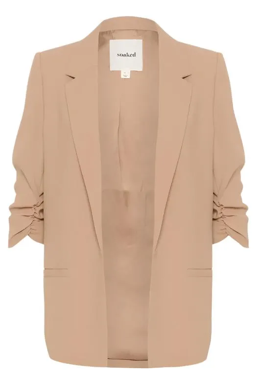 Soaked Womens Shirley Blazer Burro