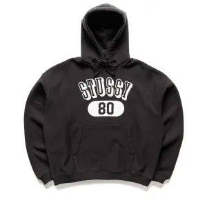 Stussy 80 Relaxed Hoodie - Washed Black