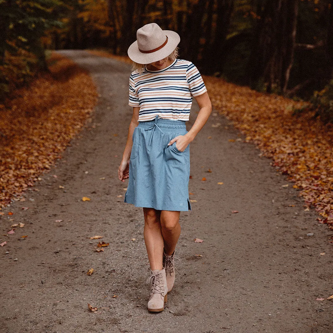 The Away Skirt, Light Chambray