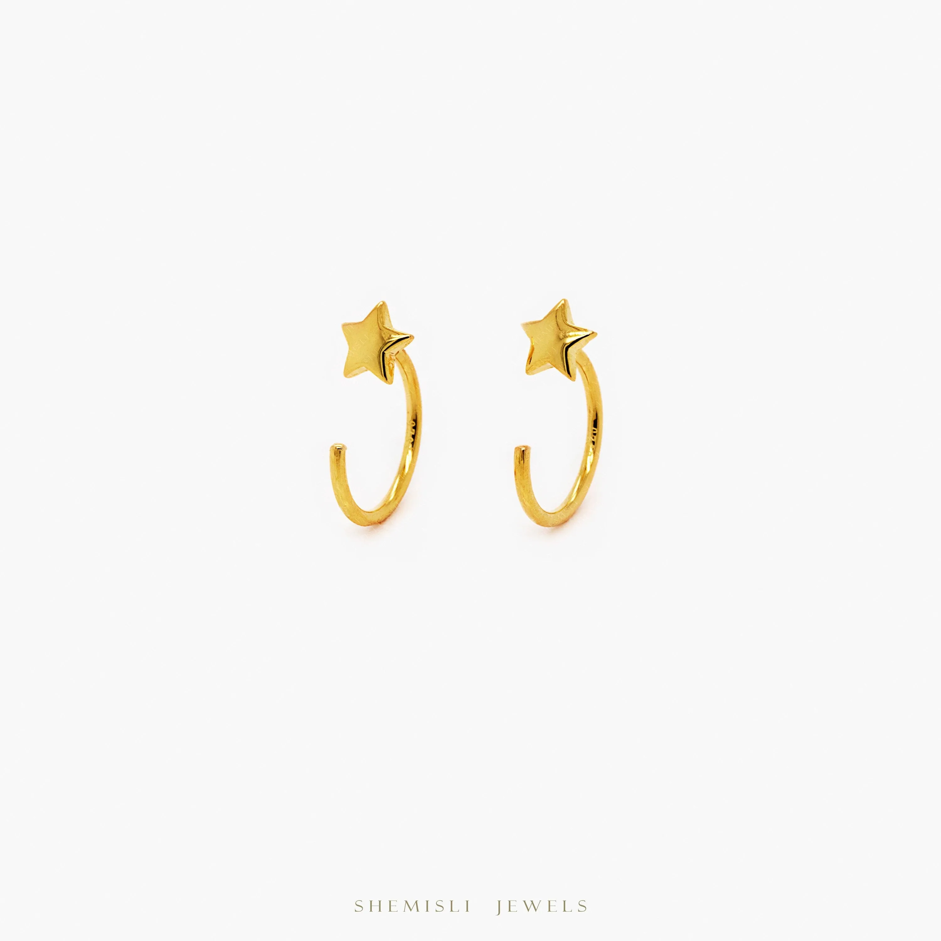 Tiny Star Threader Jackets Earrings, Unisex, Gold, Silver SHEMISLI SJ008 NOBKG