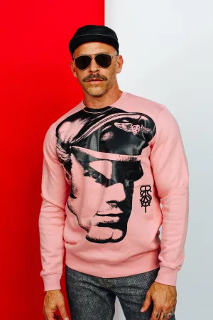 TOM OF FINLAND x WE ARE SPASTOR BIKER HEAD SWEATSHIRT - PINK