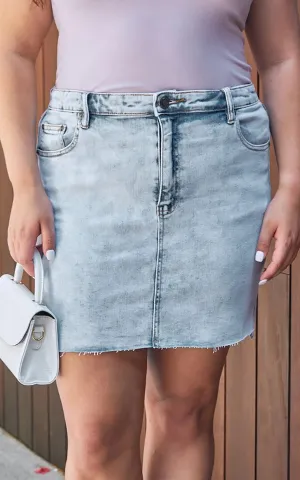 Walter Denim Skirt - Light Blue